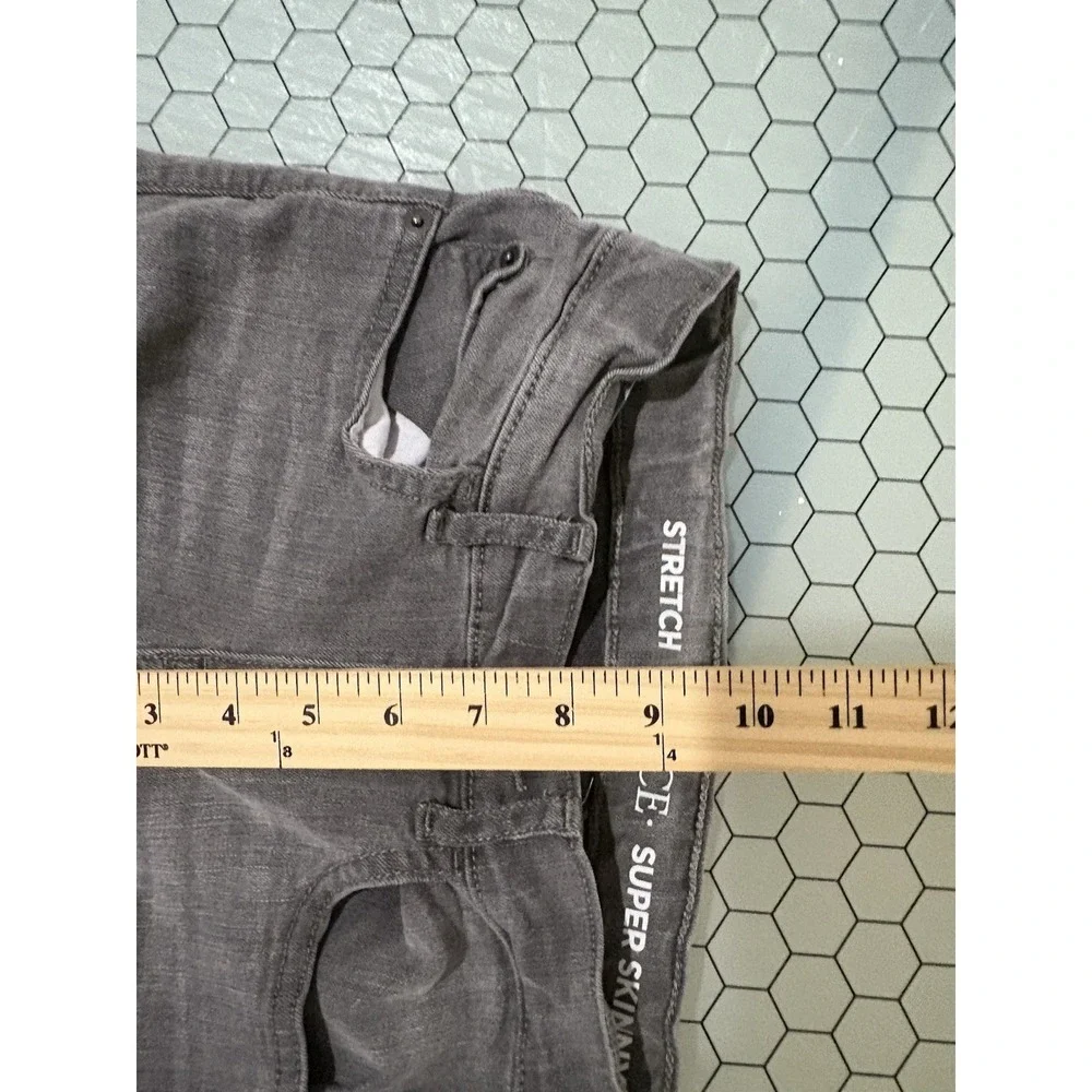 THE CHILDRENS PLACE SIZE 8 GIRLS JEANS STRETCH‎ SUPER SKINNY GRAY DENIM